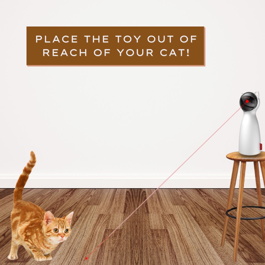 Cat Sitter. Automatic Interactive Laser Cat Toy. Best cat toys for bored cats and when you are away.
