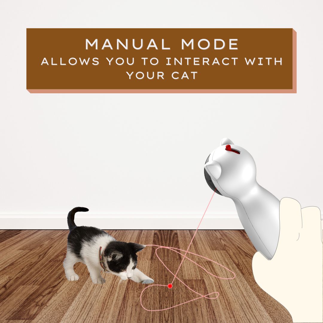 Cat Sitter. Automatic Interactive Laser Cat Toy. Best cat toys for bored cats and when you are away.